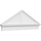 Ekena Millwork Peaked Cap Sunburst Architectural PVC Combination Pediment, 54"W x 20-3/8"H x 2-3/4"P (Pitch 6/12) PEDPC054X205PKC01 - alternate 1